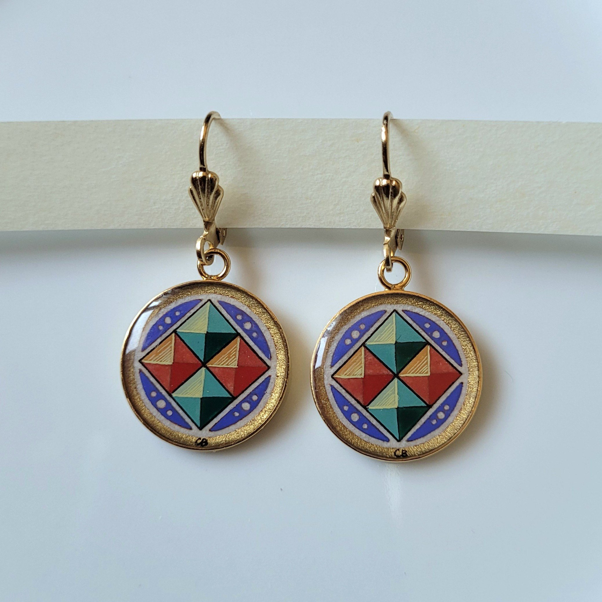 Boucles d'oreille enluminure Florence