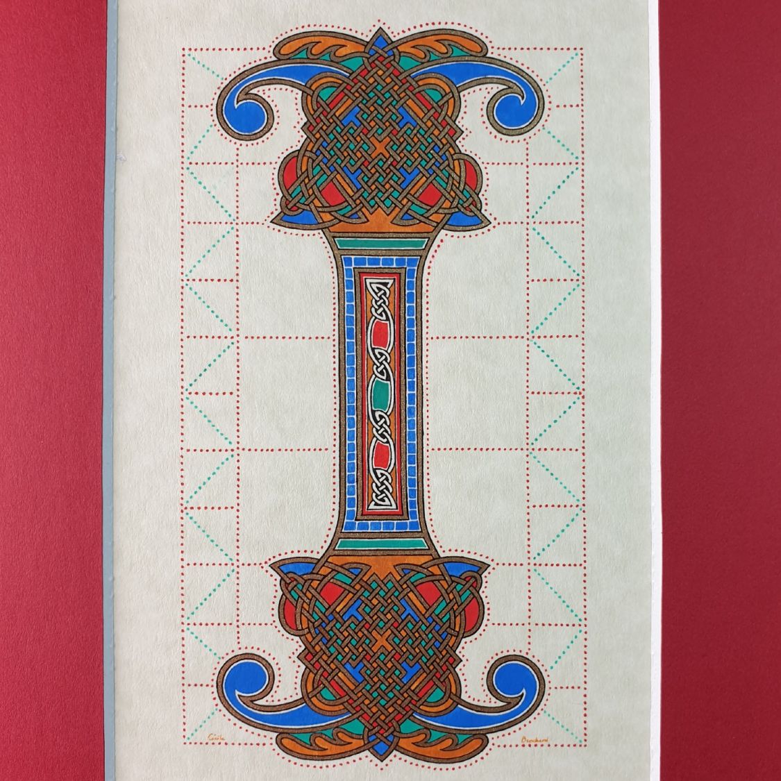 Illuminated letter I Franco-Saxon style