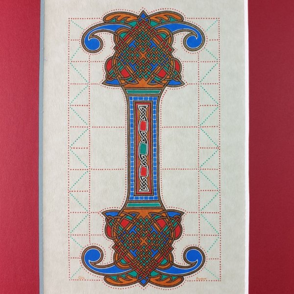 Illuminated letter I Franco-Saxon style