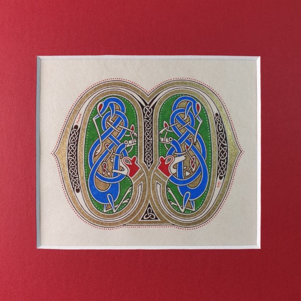 Illuminated letter M Franco-Saxon style