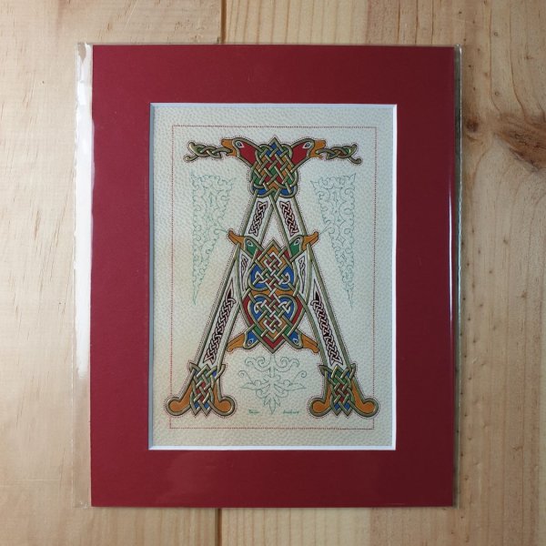 Illuminated letter A in French-Saxon style