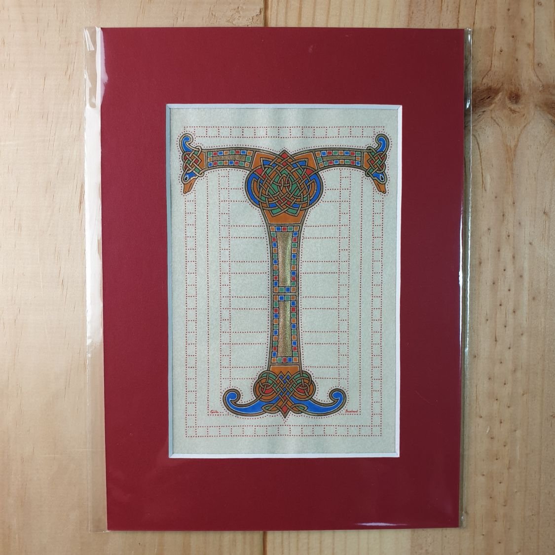 Illuminated letter T Franco-Saxon style