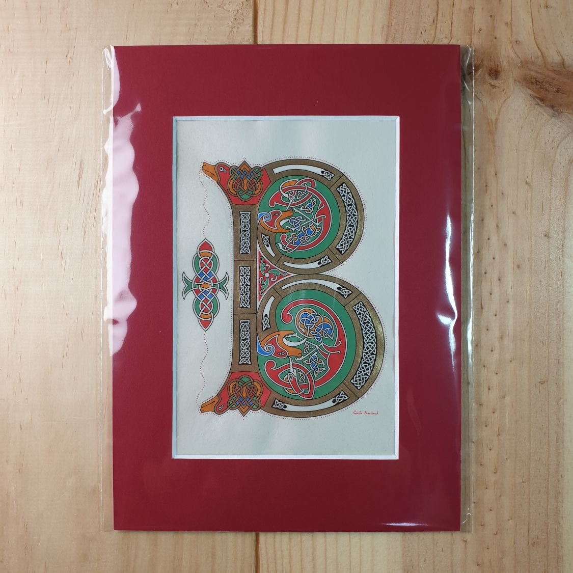 Illuminated letter B Franco-Saxon style