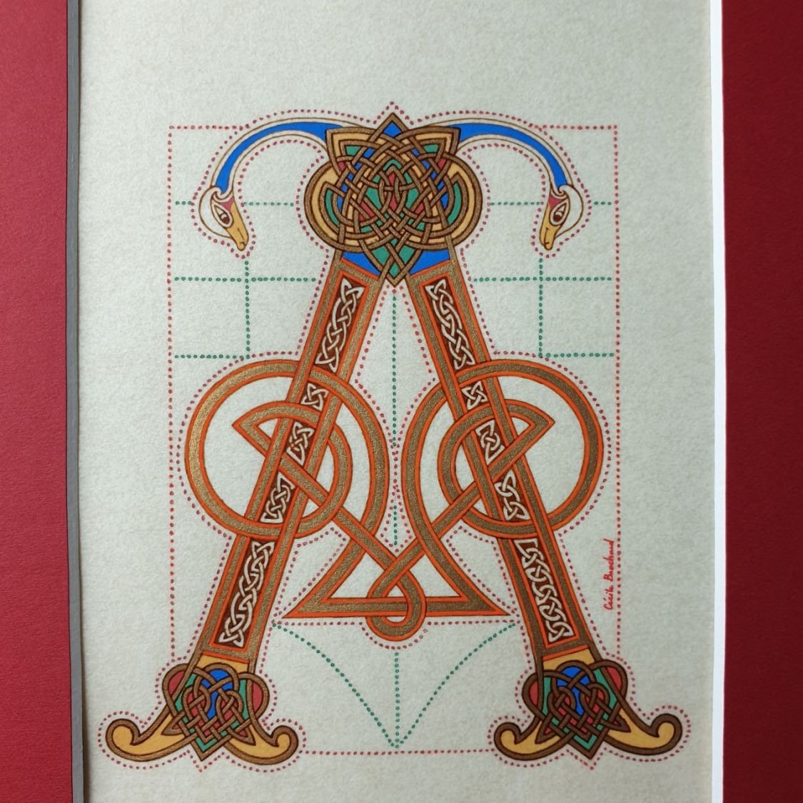 Illuminated letter A in French-Saxon style