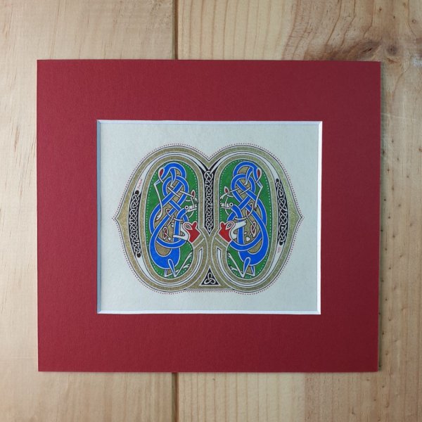 Illuminated letter M Franco-Saxon style