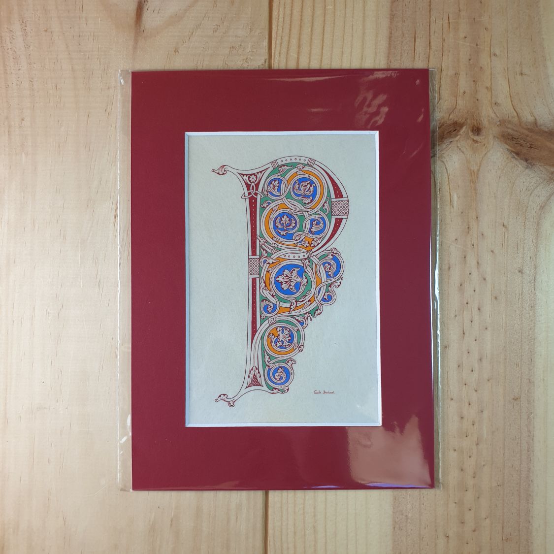 Illuminated letter P in Roman style