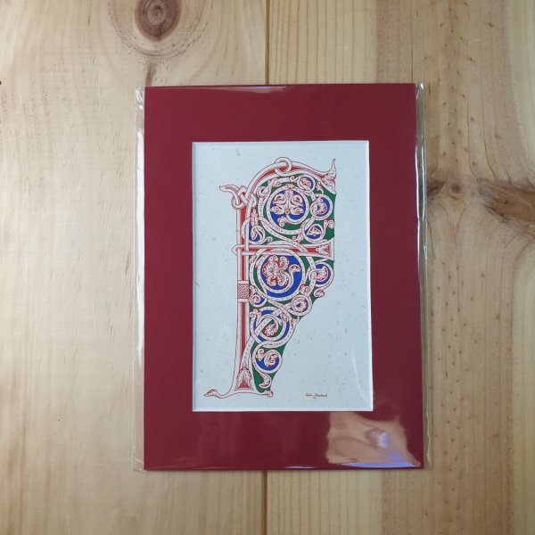 Illuminated letter F roman style