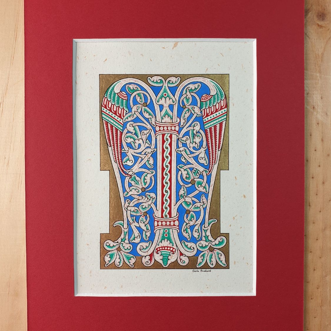 Illuminated letter M roman style