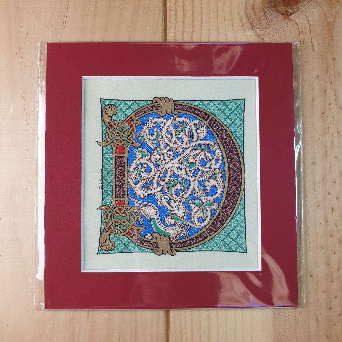 Illuminated letter D roman style