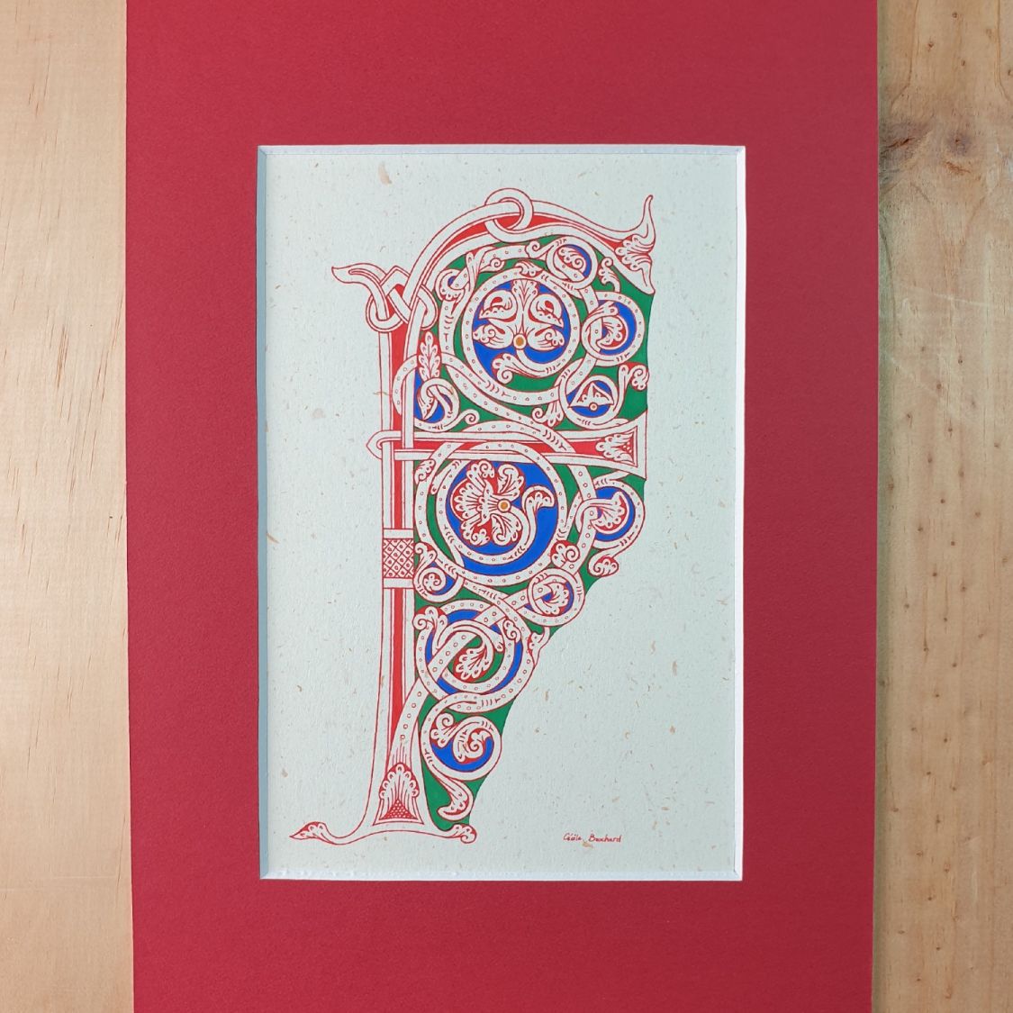 Illuminated letter F roman style