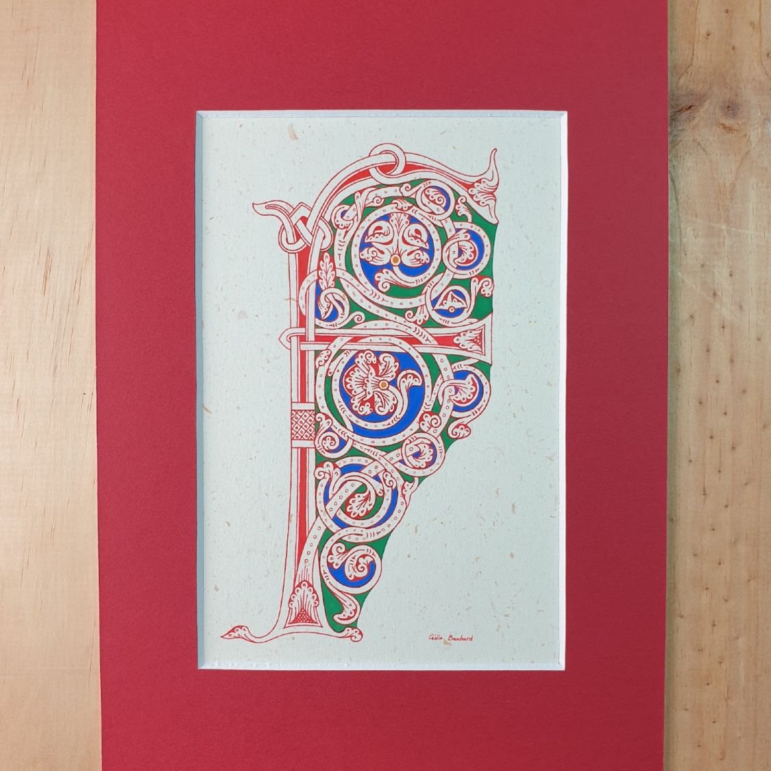 Illuminated letter F roman style