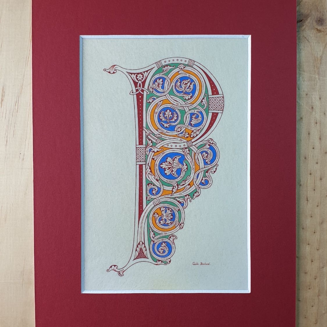 Illuminated letter P in Roman style