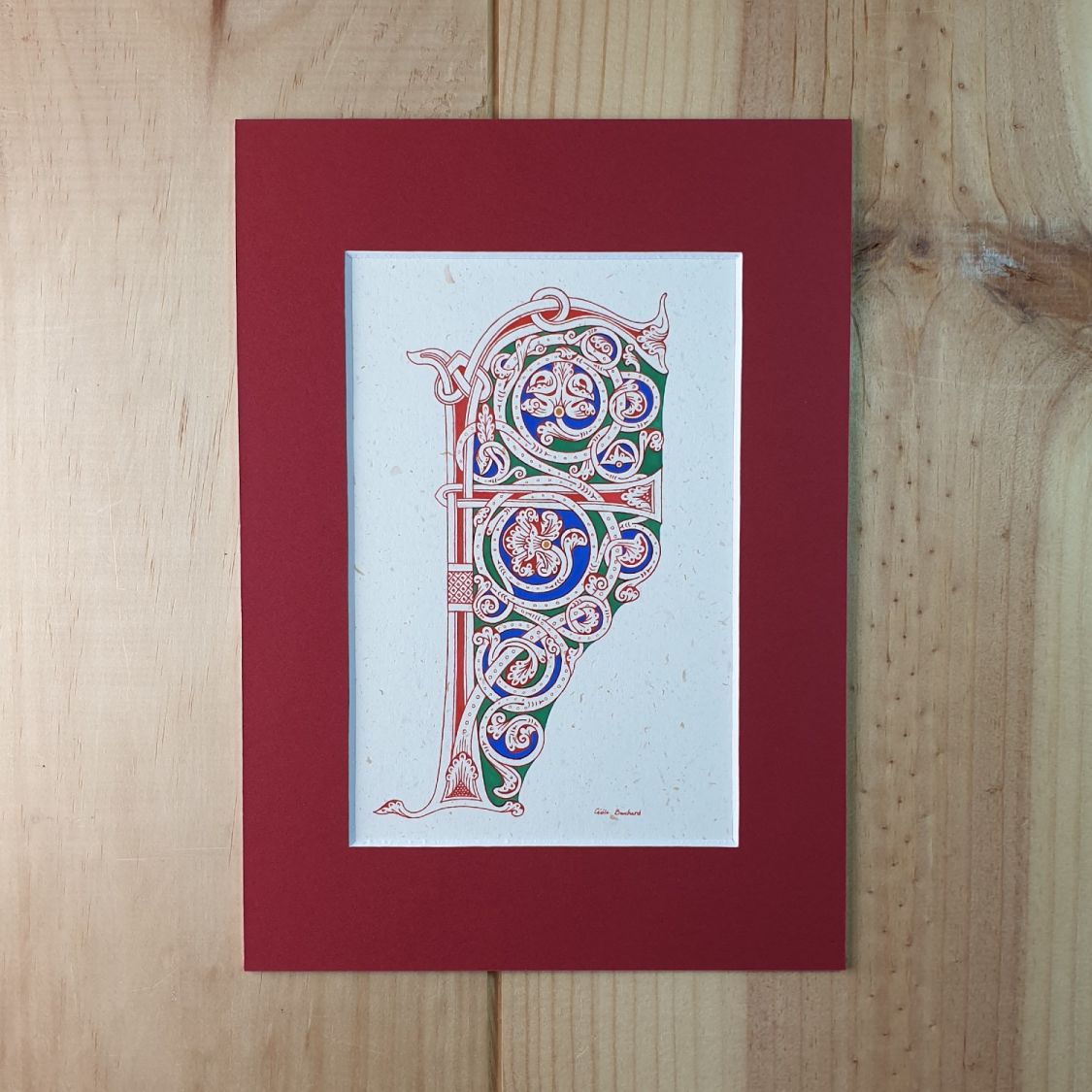 Illuminated letter F roman style