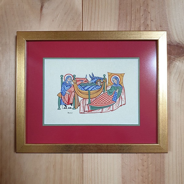 Miniature enlumin&eacute;e : Nativit&eacute;