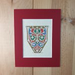 Illuminated letter V in roman style