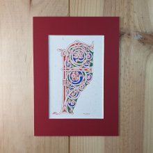 Illuminated letter F roman style